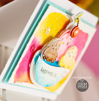 Water colors, stickers, die cuts and ice cream! @Silhouette @SRM @SBAdhesivesby3L @Zig Created by Michele Kovack