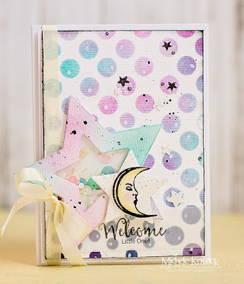Shaker baby card! #JustRite Created by Michele Kovack