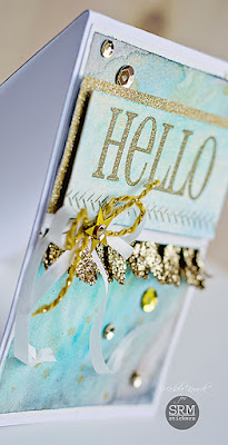 Hello and Watercolor using stamps from SRM Stickers Card Created by Michele Kovack