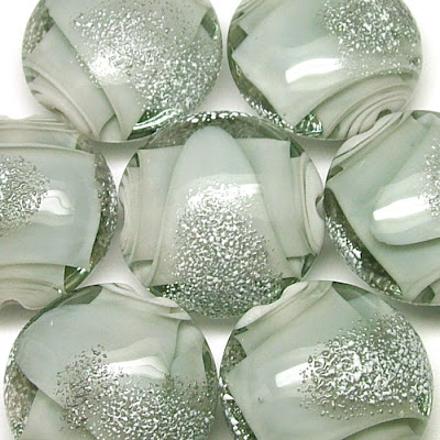 Lampwork Lentil Beads