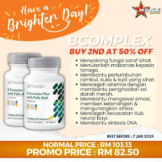 Promo Twin Pack Shaklee Oktober 2023 B-Complex With Folic Acid Promo Twin Pack Shaklee Oktober 2023 B-Complex With Folic Acid