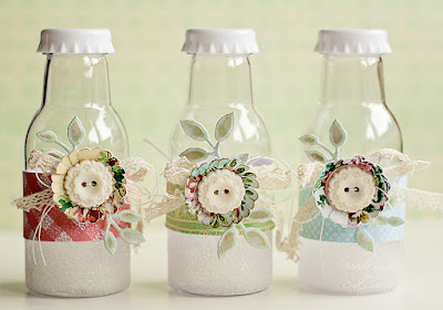Crafty Secret's altered bottles By: Michele Kovack