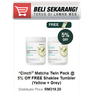Cinch Matcha Soy Protein Shaklee Promo Harga Ahli Julai 2026 Cinch Matcha Soy Protein Shaklee Promo Harga Ahli Julai 2026