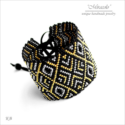 Bransoletka Gourgandine bransoletka peyote, peyote bracelet