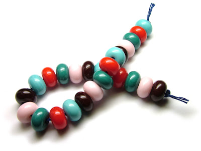 Lampwork glass spacer beads Lampwork glass spacer beads