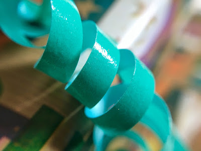 Curled gift wrap ribbon Curled gift wrap ribbon