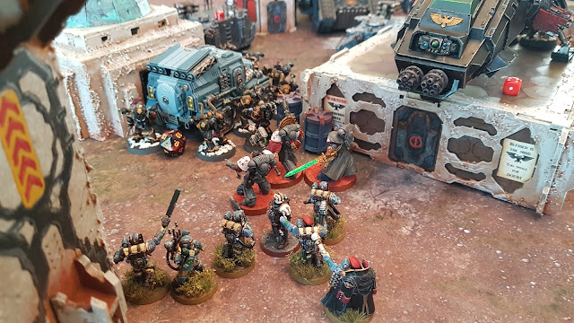 Warhammer 40k battle report - 2000 points - Primaris Vanguard, Militarum Tempestus, Grey Knights and Assassins vs Black Legion and Nurgle Daemons. Warhammer 40k battle report - 2000 points - Primaris Vanguard, Militarum Tempestus, Grey Knights and Assassins vs Black Legion and Nurgle Daemons.