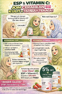 Inner Glow Set Shaklee ESP Strawberry dan SR Vitamin C Plus Inner Glow Set Shaklee ESP Strawberry dan SR Vitamin C Plus