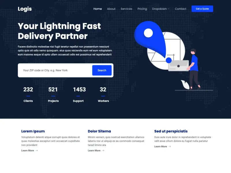 Logis - Bootstrap Transportation Website Template