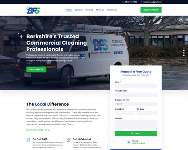 Commercial Cleaning Web Design