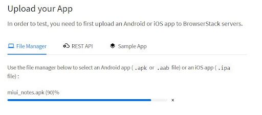 Uploading APK File to test app using Appium with Python Uploading APK File to test app using Appium with Python