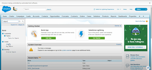 Salesforce Testing Screenshot Salesforce Testing Screenshot