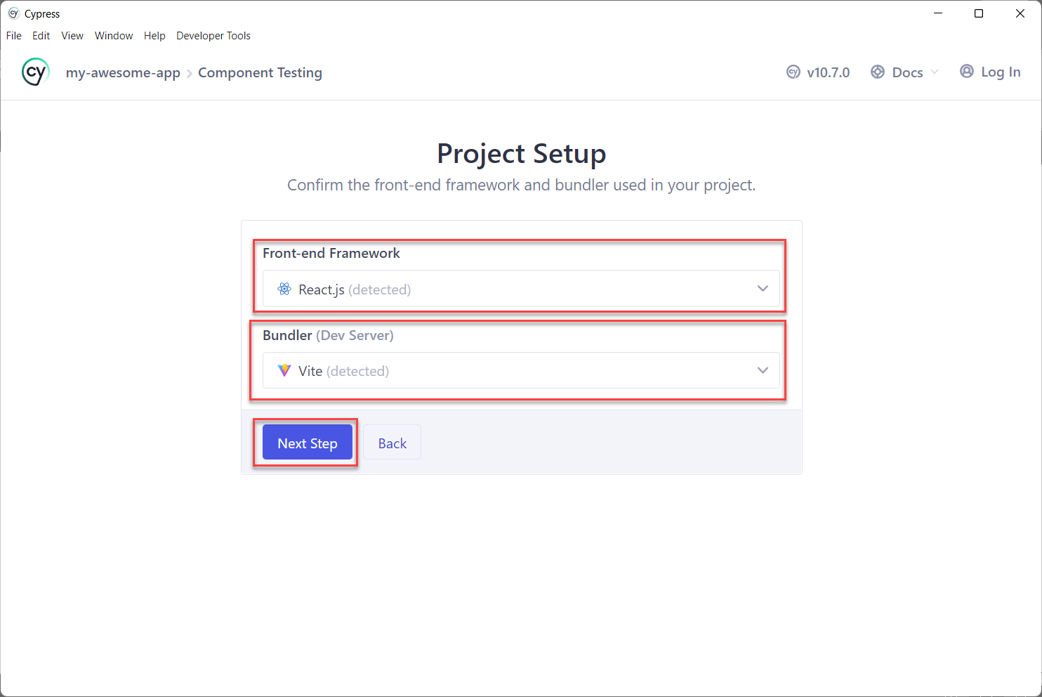 Click next step Click next step