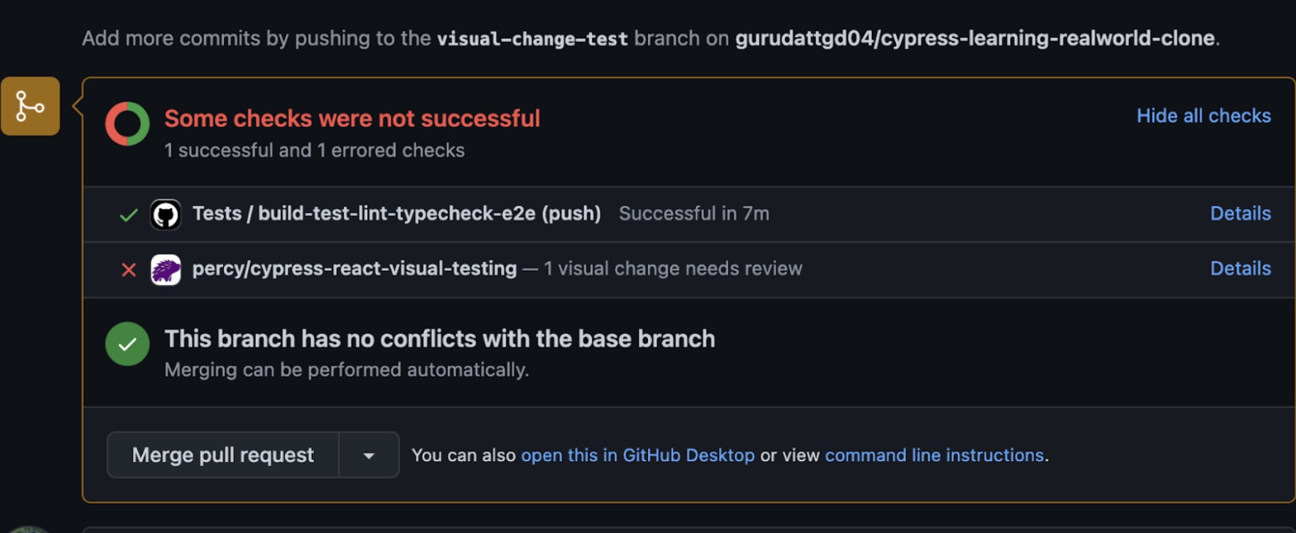 React Visual Testing - Percy build Fail React Visual Testing - Percy build Fail