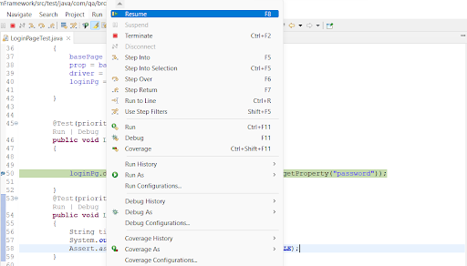 Stop Step by Step Execution and Resume Normal Execution in Selenium Debugging Stop Step by Step Execution and Resume Normal Execution in Selenium Debugging