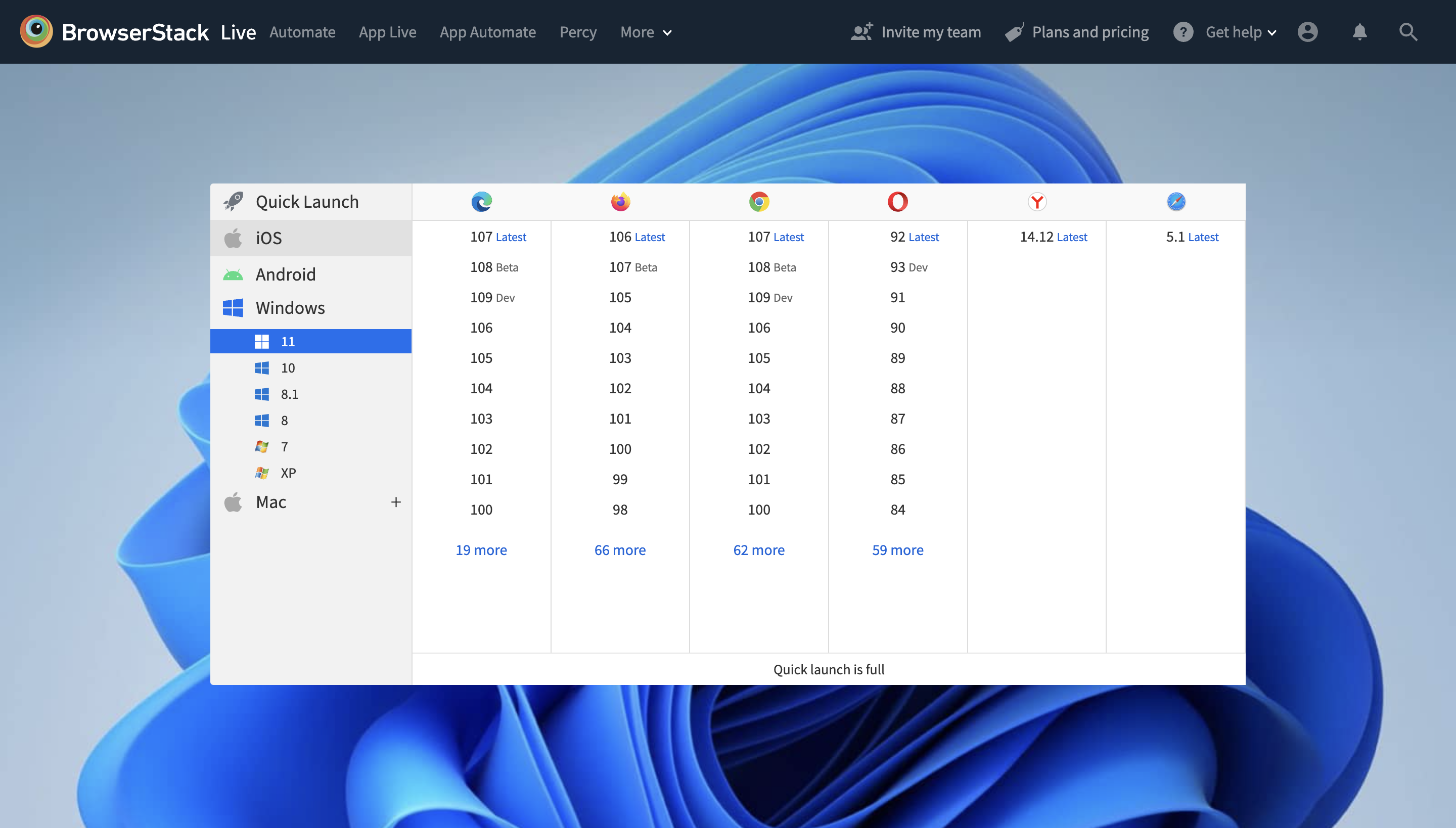 4 BrowserStack Dashboard for Testing HMTL 4 BrowserStack Dashboard for Testing HMTL