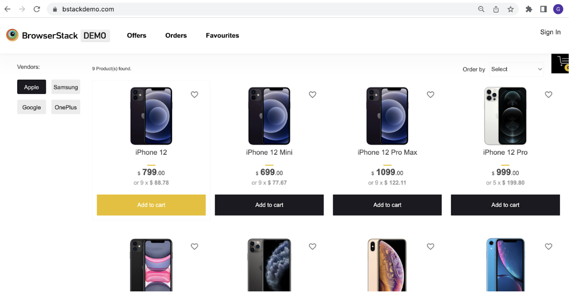 Selenium Ruby Example Test on BStack Demo Search Page Selenium Ruby Example Test on BStack Demo Search Page