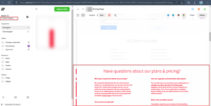 Percy Visual Testing Percy Visual Testing