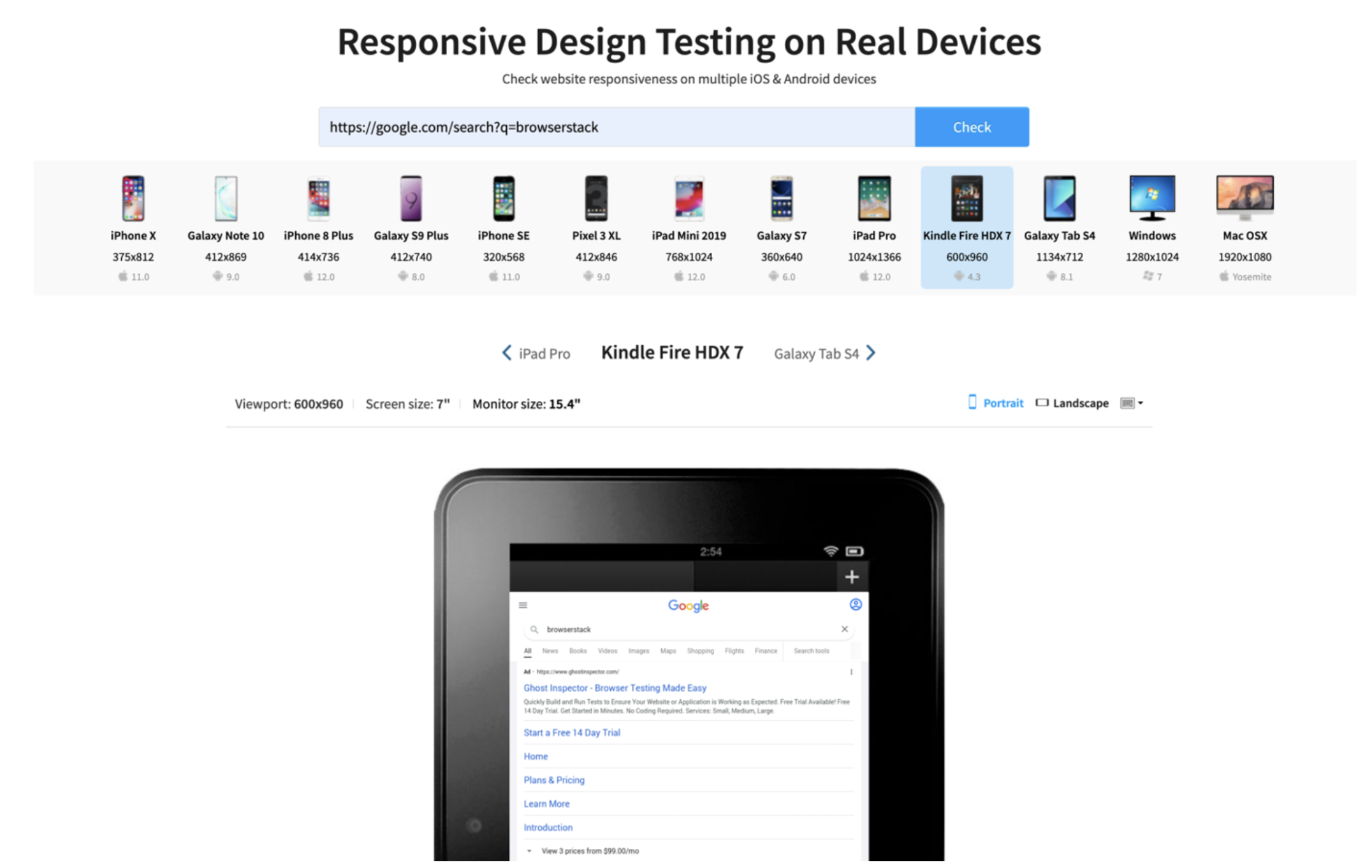 Responsive Design testing Responsive Design testing