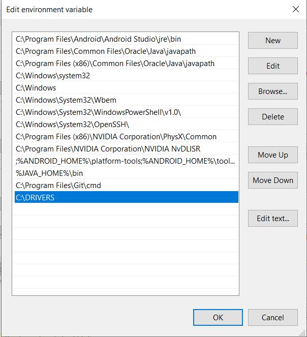 edit env variables edit env variables