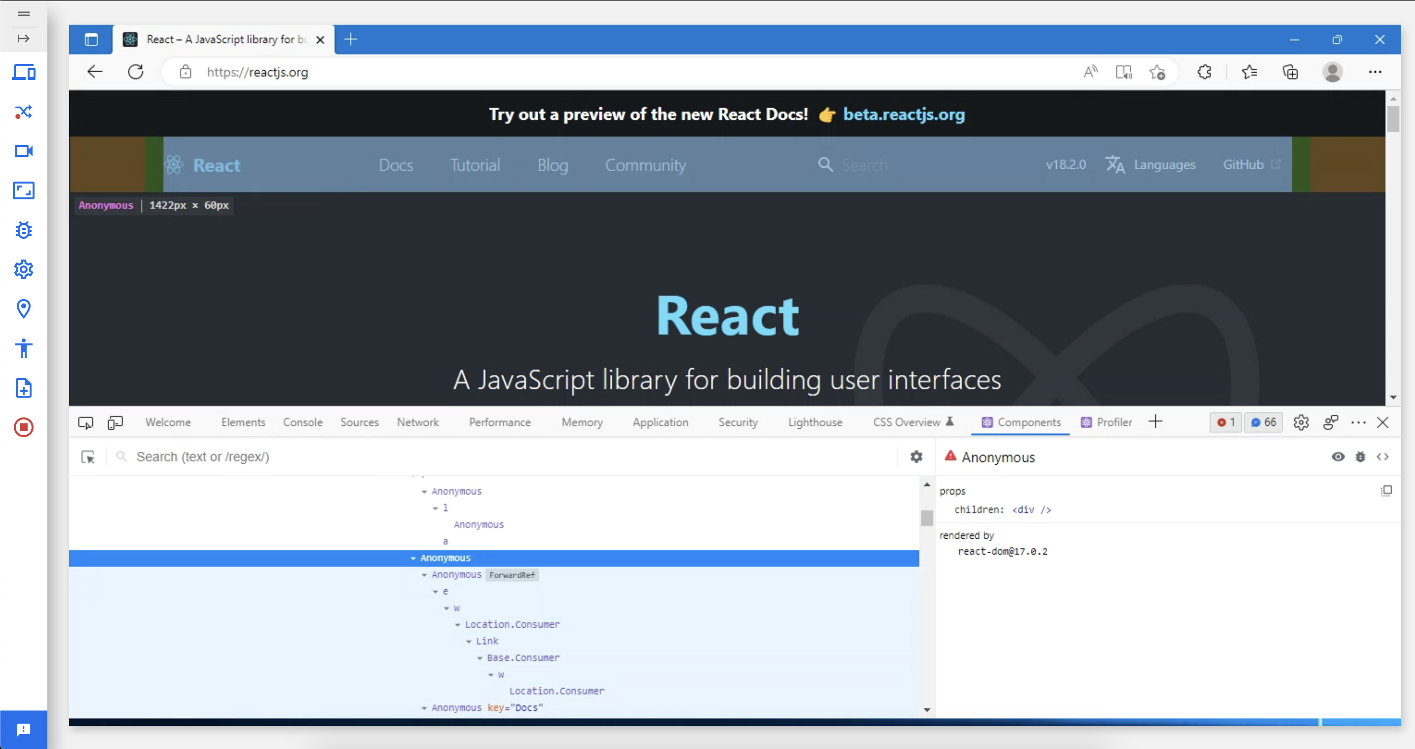 Inspect and test React JS components using BrowserStack Inspect and test React JS components using BrowserStack