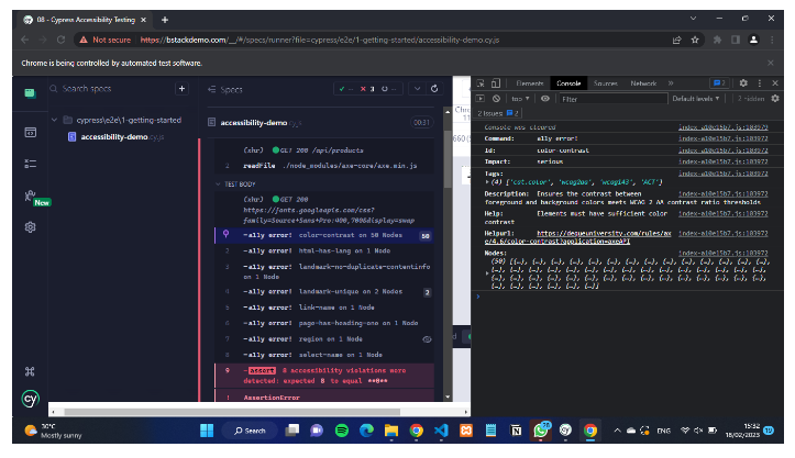 Cypress axe accessibility testing Cypress axe accessibility testing