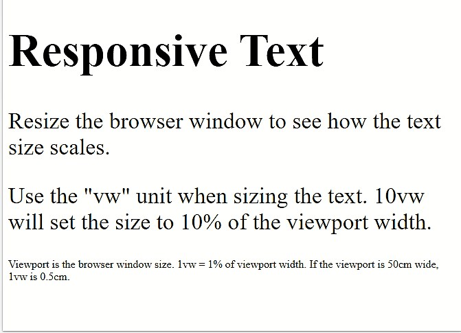 Responsive Text in content area Responsive Text in content area