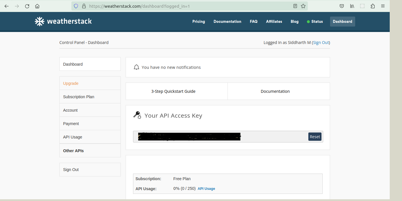 weather API website weather API website