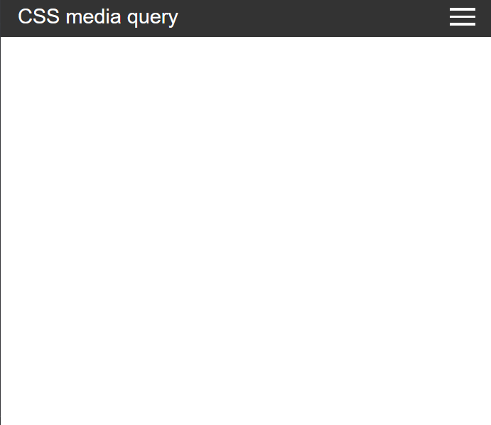 CSS Media Query Example CSS Media Query Example