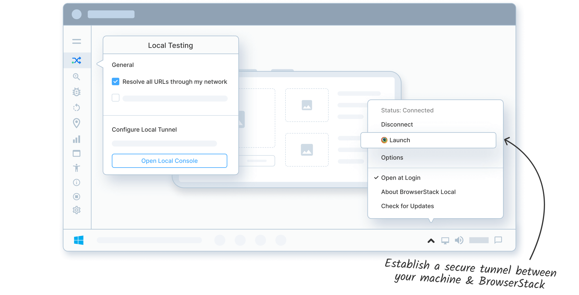 Hassle-free setup with BrowserStack Local App Hassle-free setup with BrowserStack Local App