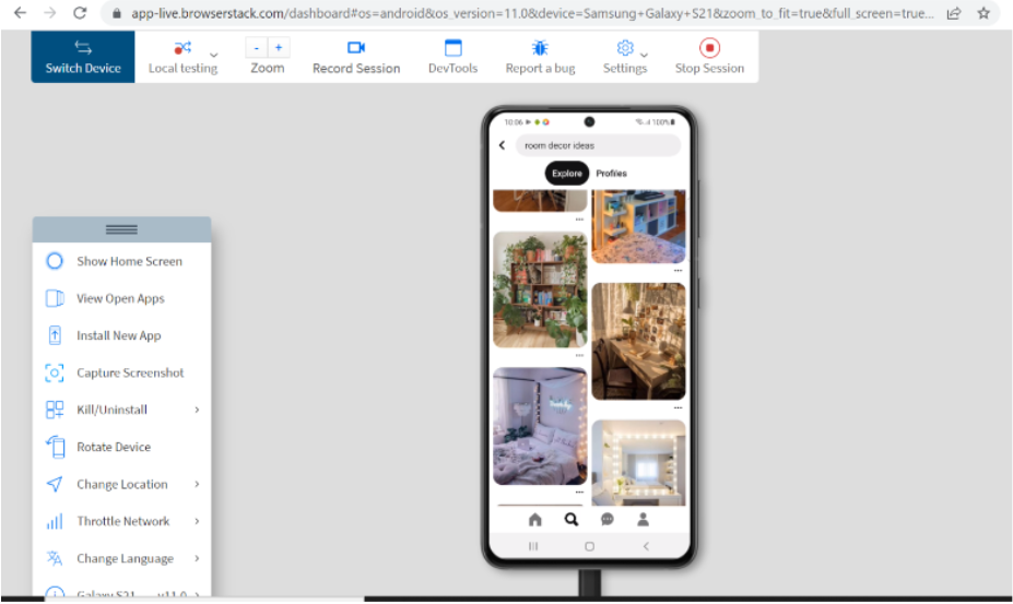 Test React Native app on real device Samsung Galaxy is 21 Test React Native app on real device Samsung Galaxy is 21