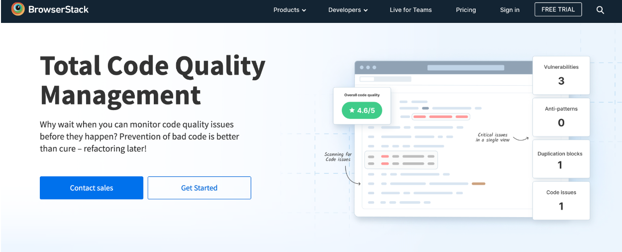 Browserstack Code Quality tool Browserstack Code Quality tool