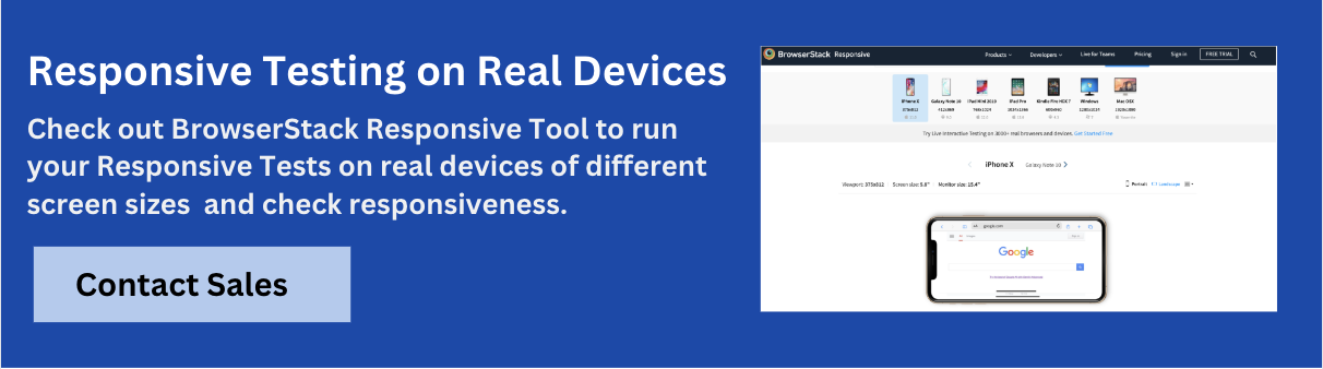 BrowserStack Responsive Testing Banner BrowserStack Responsive Testing Banner