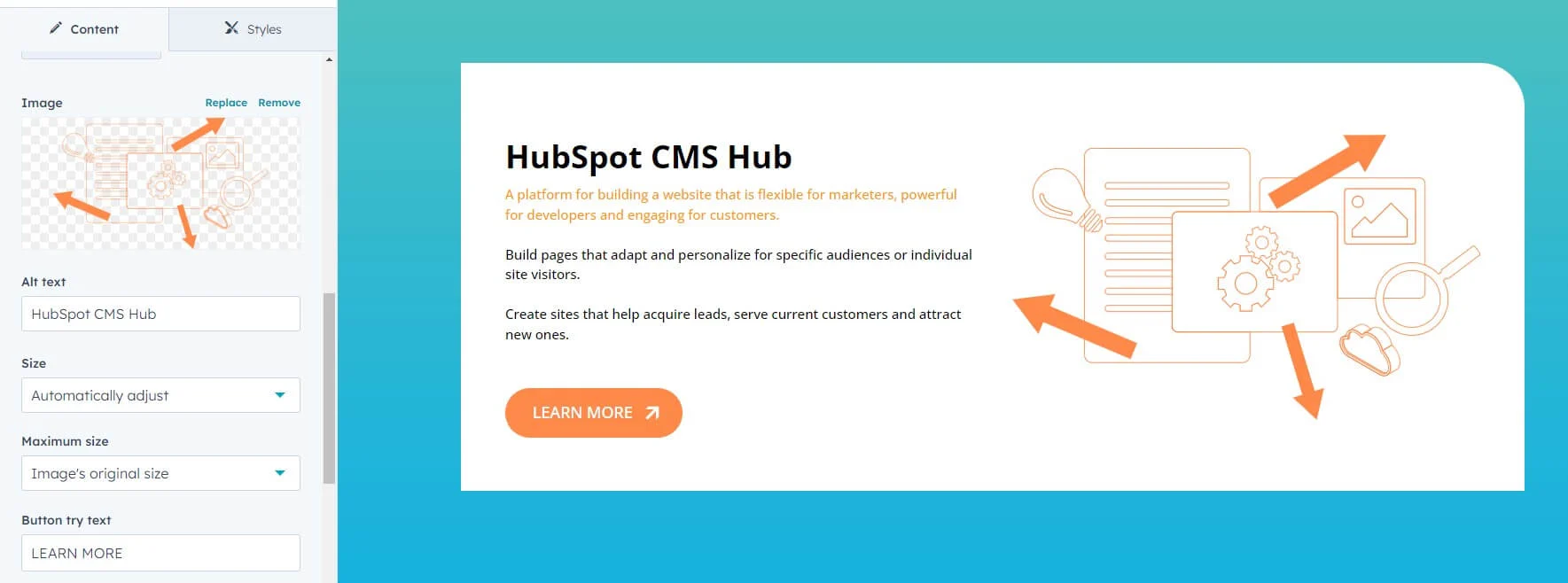 HubSpot CMS dashboard HubSpot CMS dashboard