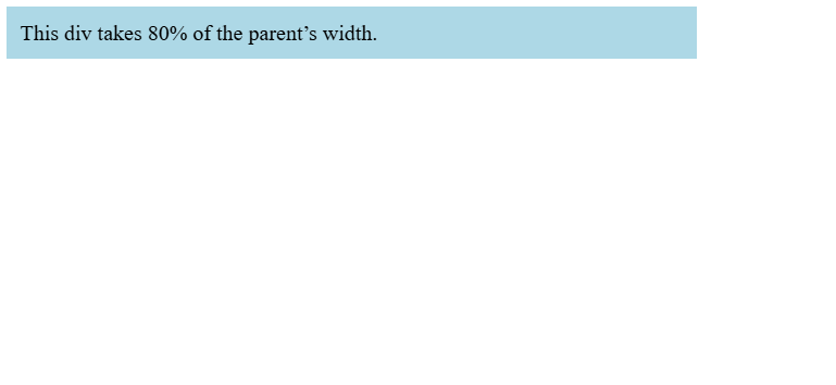 Percentages Example Percentages Example