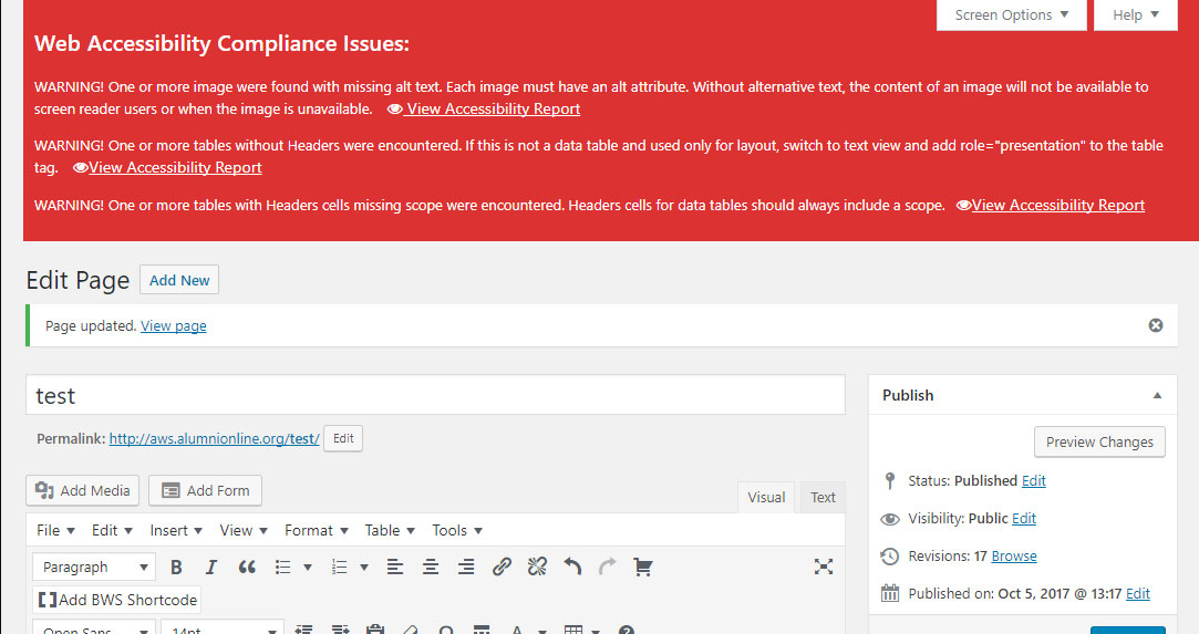 WP ADA Compliance Check Basic Dashboard WP ADA Compliance Check Basic Dashboard
