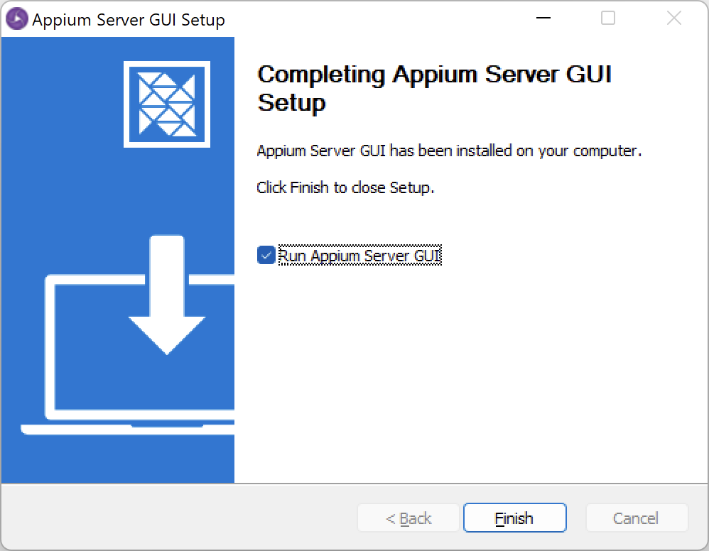 Appium Server GUI Complete Installation Appium Server GUI Complete Installation