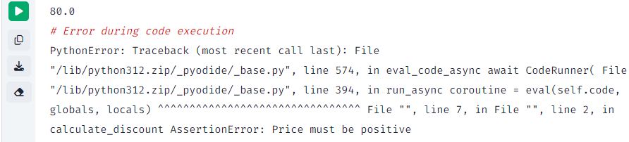 Checking preconditions using Assert in Python Checking preconditions using Assert in Python