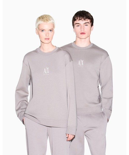 ARMANI EXCHANGE(アルマーニエクスチェンジ)の「【A|X アルマーニ エクスチェンジ】ICON クルーネックスウェットプルオーバー(スウェット・メンズ・ブラック/グレイッシュベージュ/ホワイト・LARGE/XX-LARGE/X-SMALL/X-LARGE/SMALL/MEDIUM)」の3枚目の写真