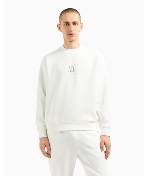 ARMANI EXCHANGE(アルマーニエクスチェンジ)の「【A|X アルマーニ エクスチェンジ】ICON クルーネックスウェットプルオーバー(スウェット・メンズ・ブラック/グレイッシュベージュ/ホワイト・LARGE/XX-LARGE/X-SMALL/X-LARGE/SMALL/MEDIUM)」の22枚目の写真