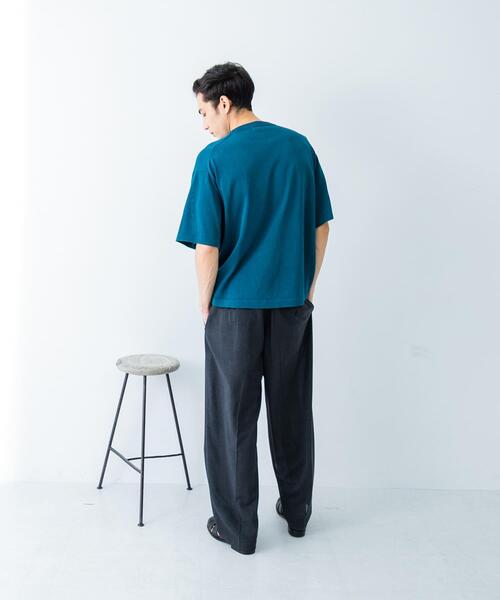 crepuscule(クレプスキュール)の「『別注』crepuscule×UR Washi Knit Short-Sleeve T-shirts(ニット/セーター・メンズ・チャコールグレー/ブラック/グリーン・1/2)」の13枚目の写真