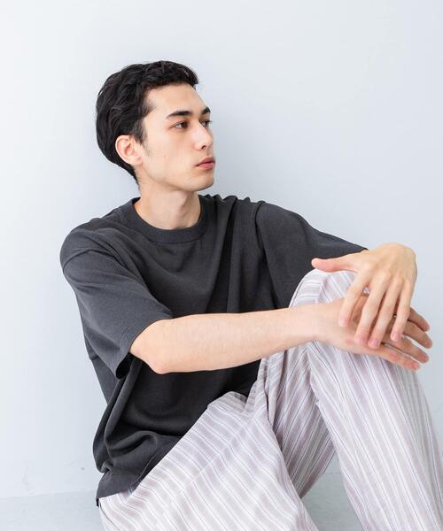 crepuscule(クレプスキュール)の「『別注』crepuscule×UR Washi Knit Short-Sleeve T-shirts(ニット/セーター・メンズ・チャコールグレー/ブラック/グリーン・1/2)」の22枚目の写真