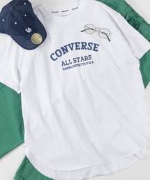 CONVERSE | 【CONVERSE/コンバース】 ビッグシルエット チュニック丈 ラウンドヘム フットボールT/ 半袖Tシャツ(Tシャツ/カットソー)