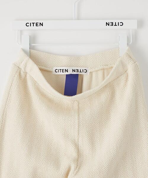CITEN(シテン)の「<CITEN>ヘリンボン セミフレア パンツ(スウェットパンツ・レディース・ダークグレー/オフホワイト・FREE)」の11枚目の写真