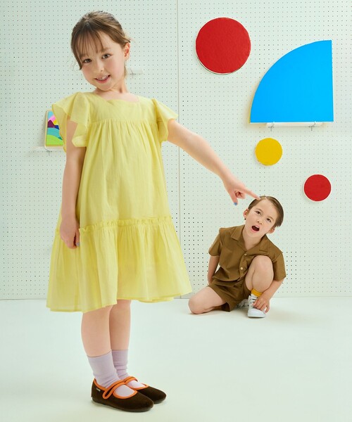 B:MING by BEAMS(ビーミングバイビームス)の「インド綿 ティアード ワンピース(90~140cm)(ワンピース・キッズ・ブラック/ライトイエロー/オレンジ・90/130/120/110/100/140)」の13枚目の写真