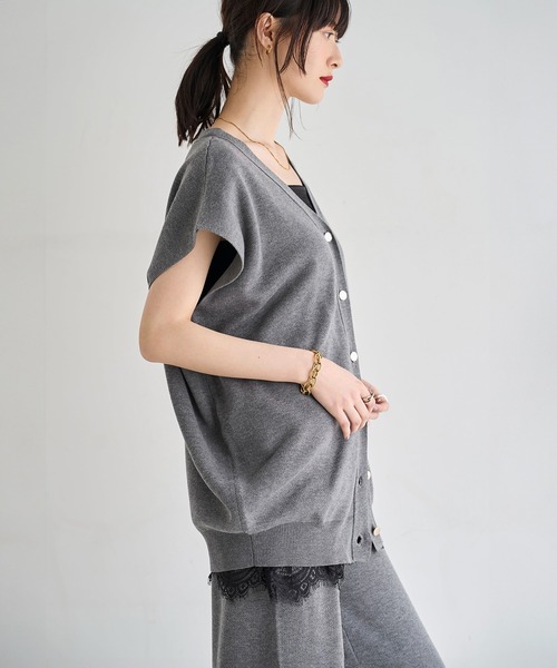 meilmada(メイルマダ)の「ニットベスト×パンツ 2点SET(セットアップ・レディース・グレー/ブラック・MEDIUM)」の7枚目の写真