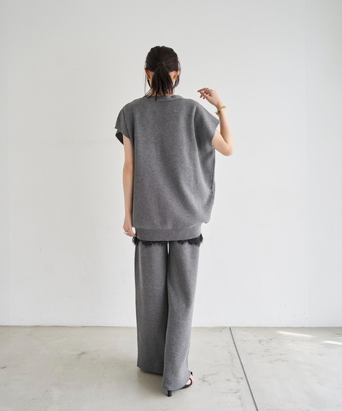 meilmada(メイルマダ)の「ニットベスト×パンツ 2点SET(セットアップ・レディース・グレー/ブラック・MEDIUM)」の8枚目の写真
