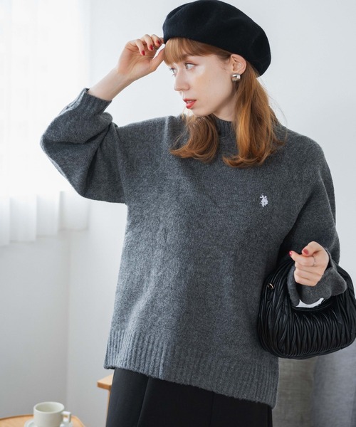 U.S. POLO ASSN.(ユーエスポロアッスン)の「∴WEGO/U.S. POLO ASSN. ハイネックセーター【WEB限定】(ニット/セーター・レディース・ブルー/ライトベージュ/杢グレー/オフホワイト・FREE)」の21枚目の写真