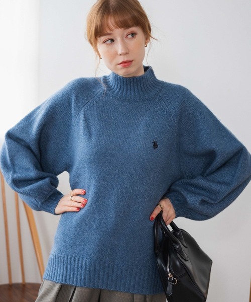 U.S. POLO ASSN.(ユーエスポロアッスン)の「∴WEGO/U.S. POLO ASSN. ハイネックセーター【WEB限定】(ニット/セーター・レディース・ブルー/ライトベージュ/杢グレー/オフホワイト・FREE)」の19枚目の写真