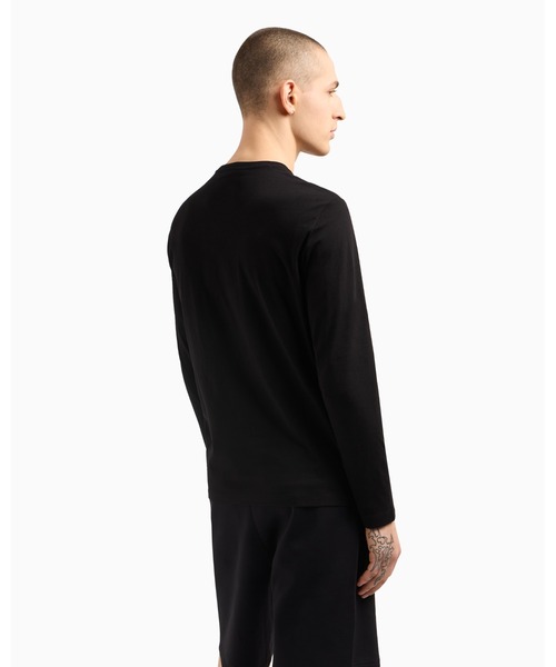 ARMANI EXCHANGE(アルマーニエクスチェンジ)の「【A|X アルマーニ エクスチェンジ】ICON 長袖クルーネックTシャツ/SLIM(Tシャツ/カットソー・メンズ・ブラック/ホワイト・XX-LARGE/X-SMALL/X-LARGE/SMALL/MEDIUM/LARGE)」の3枚目の写真